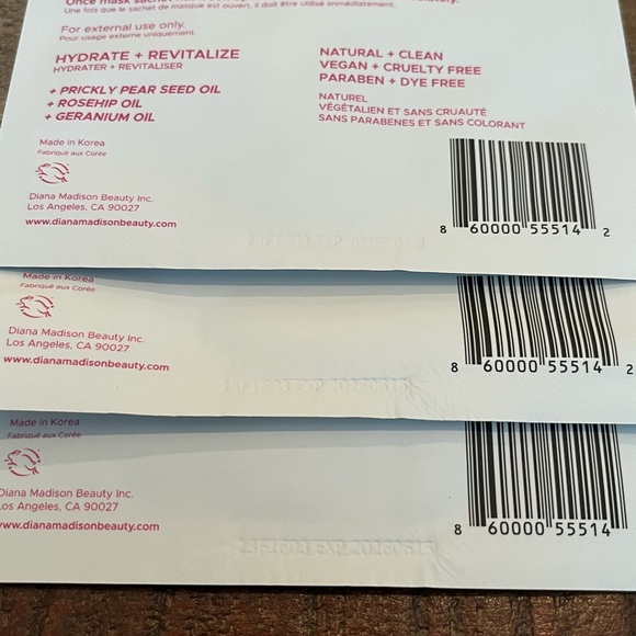 NEW Diana Madison THE GLOW FACTOR Face SHEET MASK Trio! - Picture 3 of 3